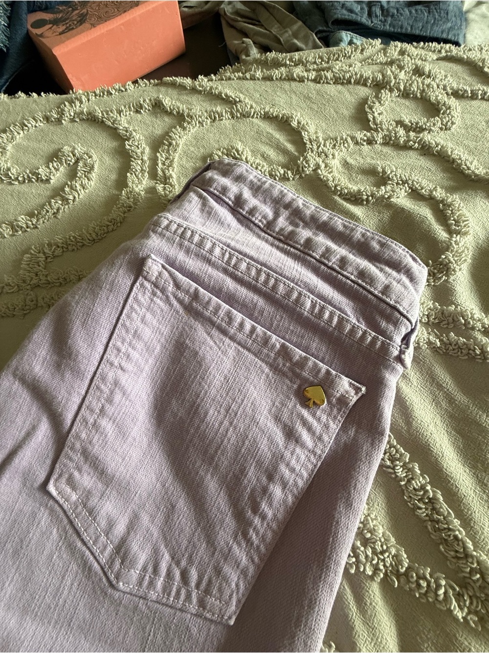 Kate Spade lavender straight slim denim mid rise jeans - Picture 10 of 11